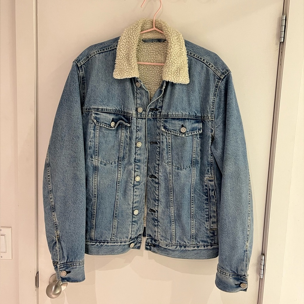 Denim Sherpa Lined Jacket
